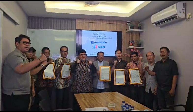 Norstech Terima Penyerahan Sertifikat ISO dari ICG Certification Body